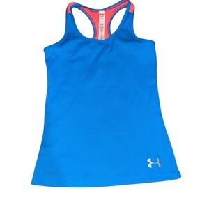 Under Armour Bright Blue Girls Tank Top (Small)